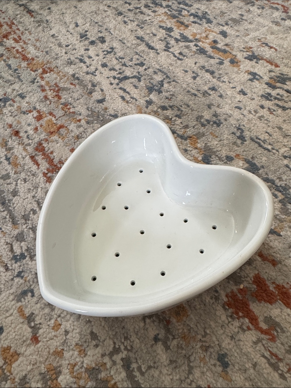 Heart-Shaped Ceramic Strainer